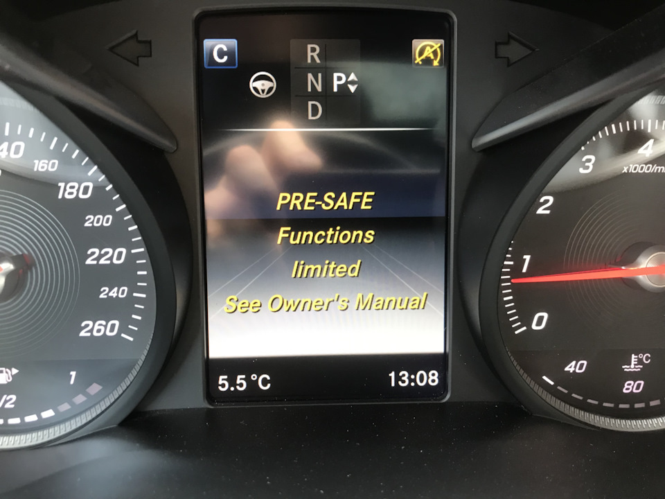 Pre safe functions limited mercedes