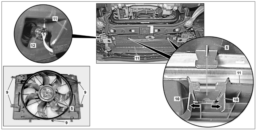 How to remove the radiator fan