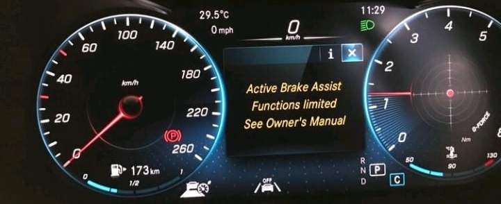 Active Brake Assist Inoperative