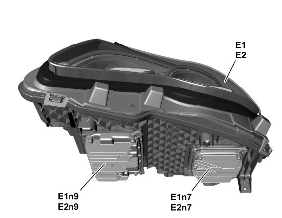 Where is the daytime running light module located