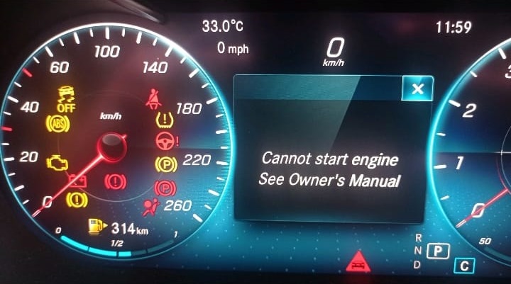 Cannot Start Engine See Owner's Manual