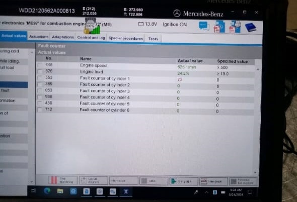 Cylinder One Misfire Code