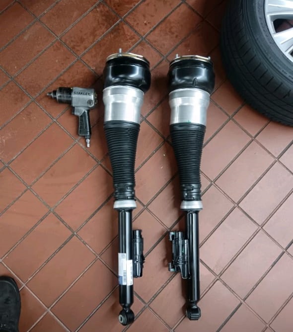 Suspension fault and engine light on
