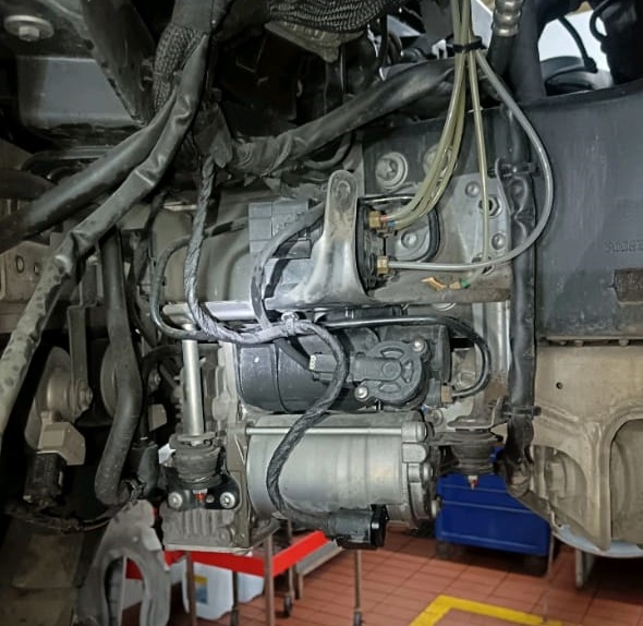 Suspension fault and engine light on