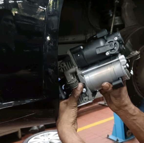 Suspension fault and engine light on